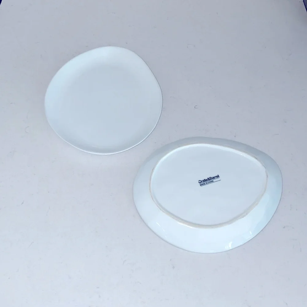 Crate & Barrel Oval Serving Platter Plates, Set of 2